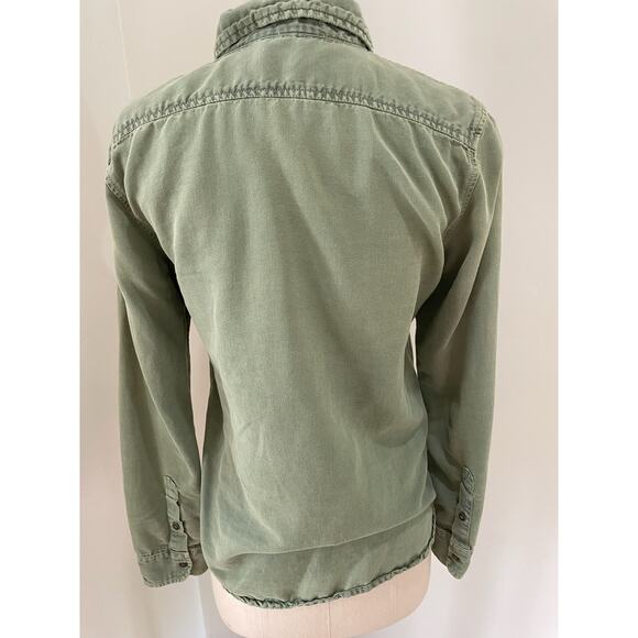 MOTHER Green Button Down Shirt - Picture 2 of 9